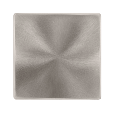 Screwless Plate Brushed Steel 1 Gang Blank Plate - SE Home