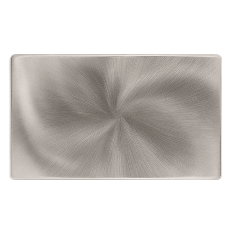 Screwless Plate Brushed Steel 2 Gang Blank Plate - SE Home