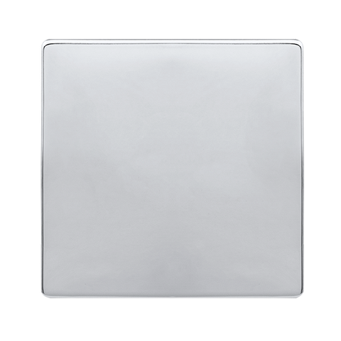 Screwless Plate Polished Chrome 1 Gang Blank Plate - SE Home