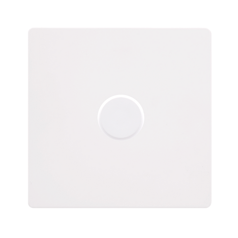 Screwless Plate White Metal 1 Gang 2 Way LED 100W Trailing Edge Dimmer Light Switch - SE Home