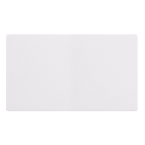 Screwless Plate Polar White 2 Gang Blank Plate