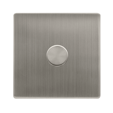 Screwless Plate Stainless Steel 1 Gang 2 Way LED 100W Trailing Edge Dimmer Light Switch - SE Home