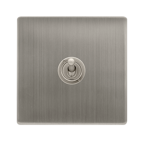 Screwless Plate Stainless Steel 10A 1 Gang 2 Way Toggle Light Switch - SE Home