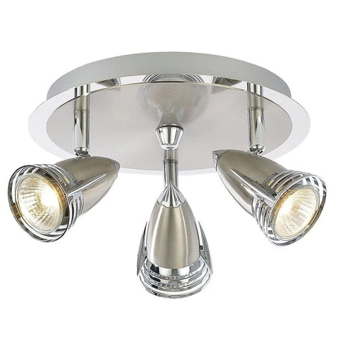 Torpedo Adjustable Triple Wall Spotlight - Satin Nickel