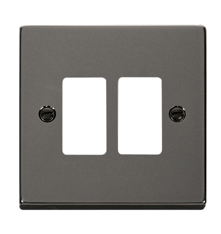 Gridpro 2 Gang Black Nickel Plate - SE Home