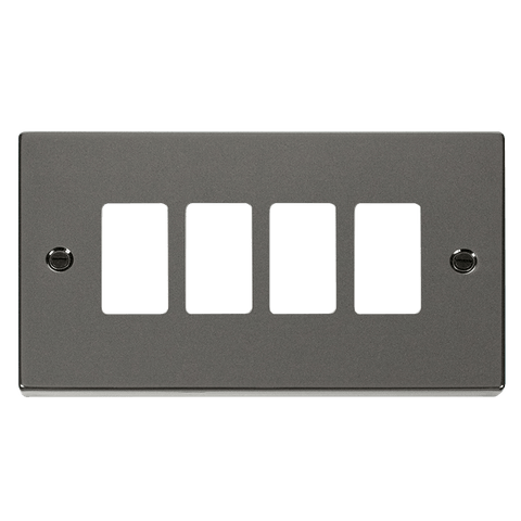 Gridpro 4 Gang Black Nickel Plate - SE Home