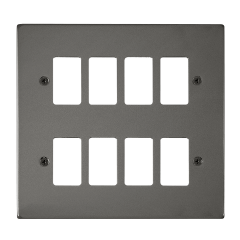Gridpro 8 Gang Black Nickel Plate - SE Home