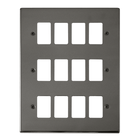 Gridpro 12 Gang Black Nickel Plate - SE Home