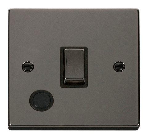 Black Nickel 1 Gang 20A Ingot DP Switch With Flex - Black Trim - SE Home