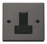 Black Nickel 13A Fused Connection Unit Switched - Black Trim - SE Home