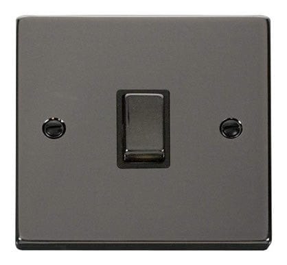 Black Nickel - Black Inserts Black Nickel 1 Gang 20A Ingot DP Switch - Black Trim