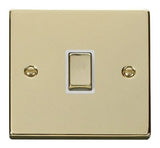 Polished Brass 1 Gang 20A Ingot DP Switch - White Trim - SE Home