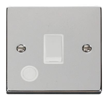 Polished Chrome 1 Gang 20A DP Switch With Flex - White Trim - SE Home