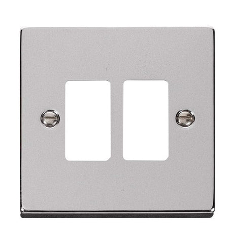 Gridpro 2 Gang Polished Chrome Plate - SE Home