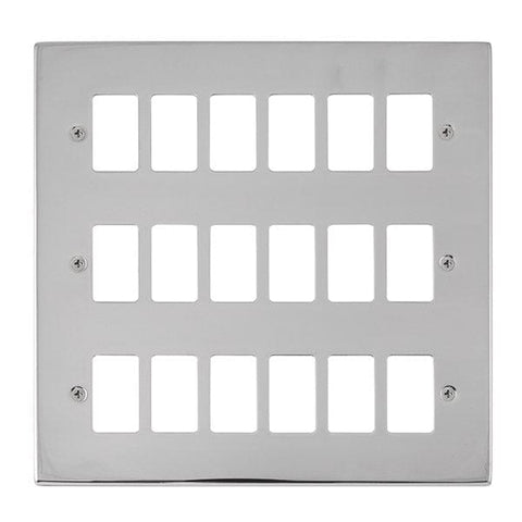 Gridpro 18 Gang Polished Chrome Plate - SE Home