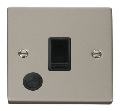 Pearl Nickel 1 Gang 20A DP Switch With Flex - Black Trim - SE Home