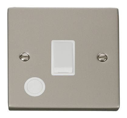 Pearl Nickel 1 Gang 20A DP Switch With Flex - White Trim - SE Home
