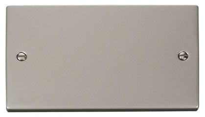 Pearl Nickel 2 Gang Blank Plate - SE Home