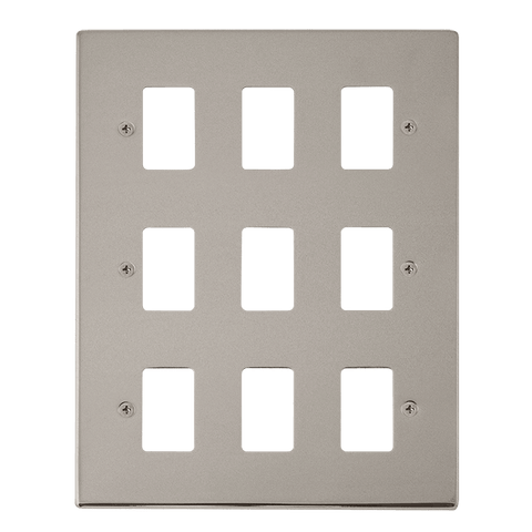 Gridpro 9 Gang Pearl Nickel Plate - SE Home