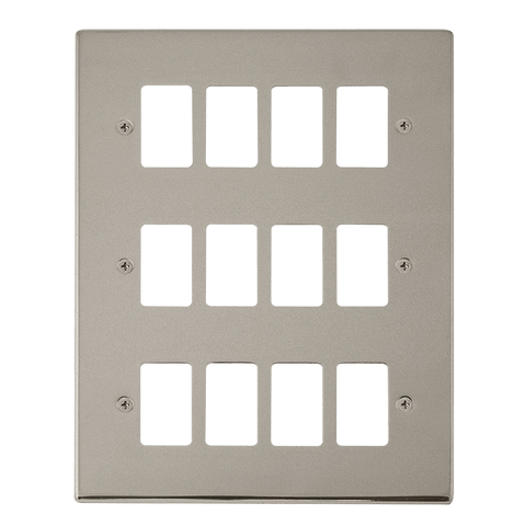 Gridpro 12 Gang Pearl Nickel Plate - SE Home