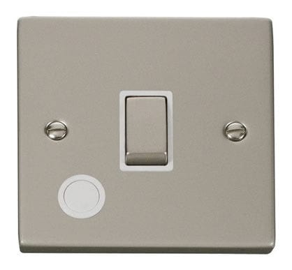 Pearl Nickel 1 Gang 20A Ingot DP Switch With Flex - White Trim - SE Home