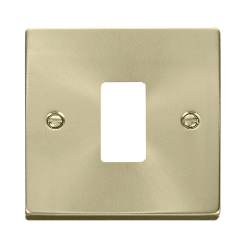 Gridpro 1 Gang Satin Brass Plate - SE Home