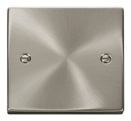 Satin Chrome 1 Gang Blank Plate - SE Home