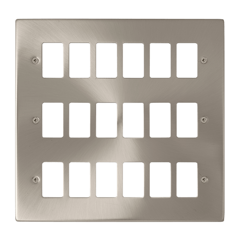 Gridpro 18 Gang Satin Chrome Plate - SE Home