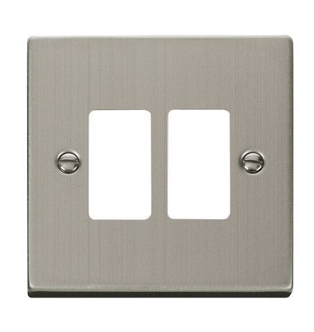 Gridpro 2 Gang Stainless Steel Plate - SE Home