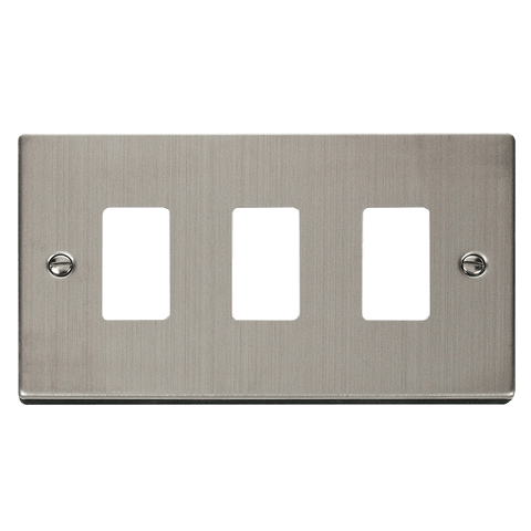 Gridpro 3 Gang Stainless Steel Plate - SE Home