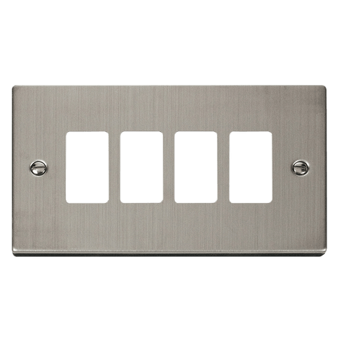 Gridpro 4 Gang Stainless Steel Plate - SE Home
