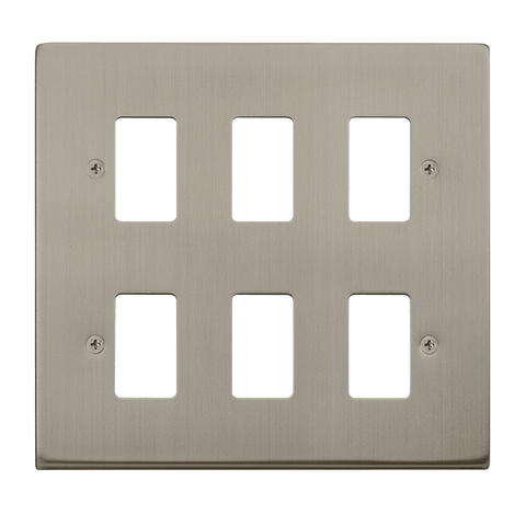 Gridpro 6 Gang Stainless Steel Plate - SE Home