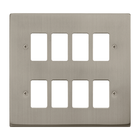 Gridpro 8 Gang Stainless Steel Plate - SE Home