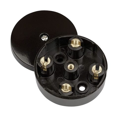 20A 58mm Diameter Junction Box 4 Terminal – Brown - SE Home