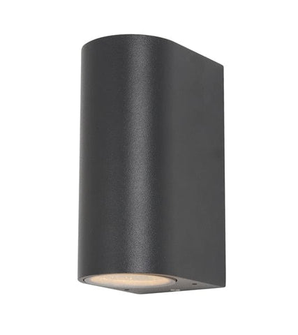 Black Aluminium Zinc Isis Outdoor Up & Down Wall Light - IP44 - SE Home