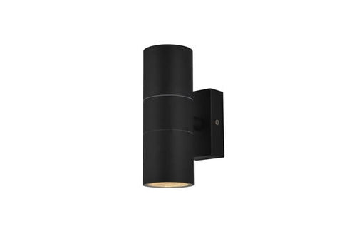 Black Zinc Leto Outdoor Up & Down Wall Light - IP44 - SE Home