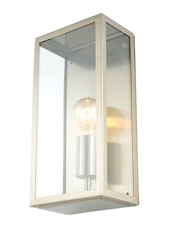 Silver Zinc Minerva Outdoor E27 Box Lantern - 60W - IP44 - SE Home