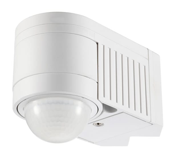 Zinc Alia White IP44 Corner Motion Sensor 12m 360 Degrees 1200W – SE Home