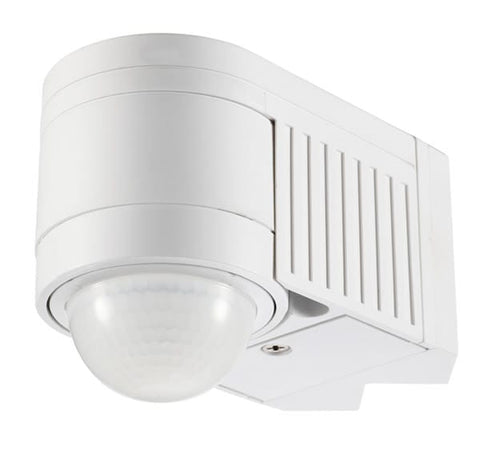 Zinc Alia White IP44 Corner Motion Sensor 12m 360 Degrees 1200W - SE Home