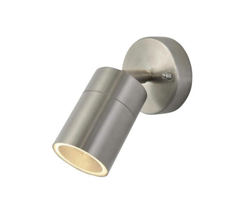 Outdoor Lighting Zinc Leto Stainless Steel GU10 2 Light Adjustable Wall Fitting IP44