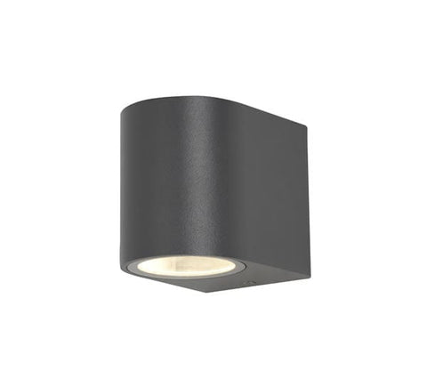 Zinc Antar GU10 Black 1 Light Up or Down Wall Fitting IP44 35W - SE Home