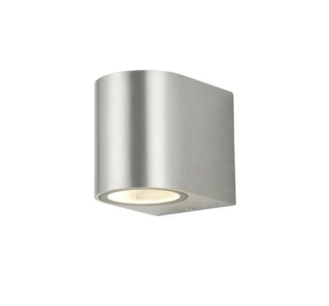Zinc Antar GU10 Stainless Steel 1 Light Up or Down Wall Fitting 35W - SE Home