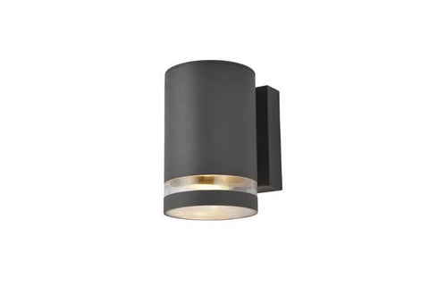 Lens Single Light External Wall Fitting in a Anthracite Finish - SE Home