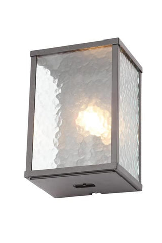 Outdoor Lighting Keb Single Light Outdoor Wall Fitting in Black finish With Clear Glass Panels