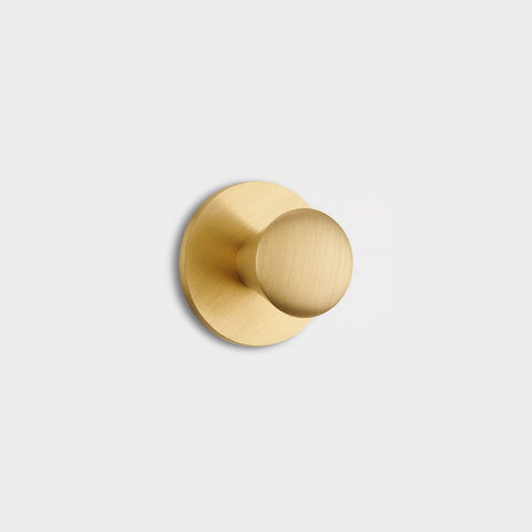 Small Cone Brass Cupboard Door Knob Handle - Satin Brass - SE Home