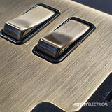 Screwless Antique Brass 3-Pole Fan Isolator Switch - SE Home