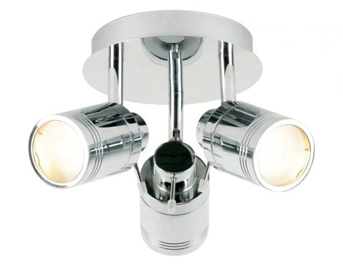 Harrington GU10 3 Light Plate Spotlight In Chrome