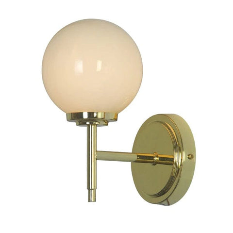 Porto Bathroom Globe Wall Light - Brass