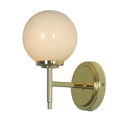 Porto Bathroom Globe Wall Light - Brass - SE Home