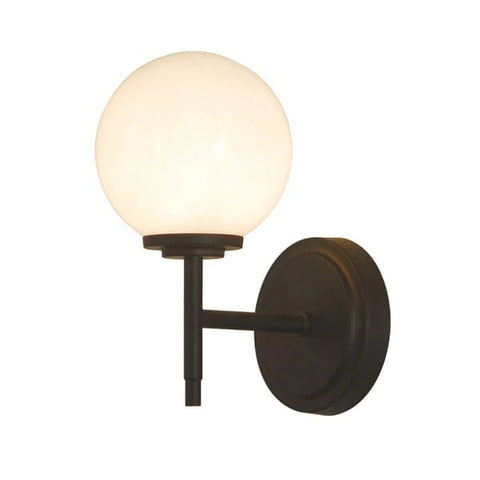 Porto Bathroom Globe Wall Light - Matte Black